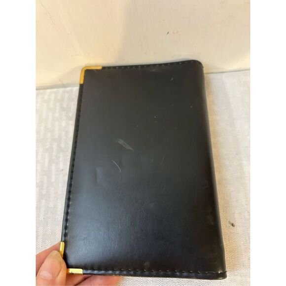 Rolodex black leather address card holder 5"x7.5" - Picture 4 of 7